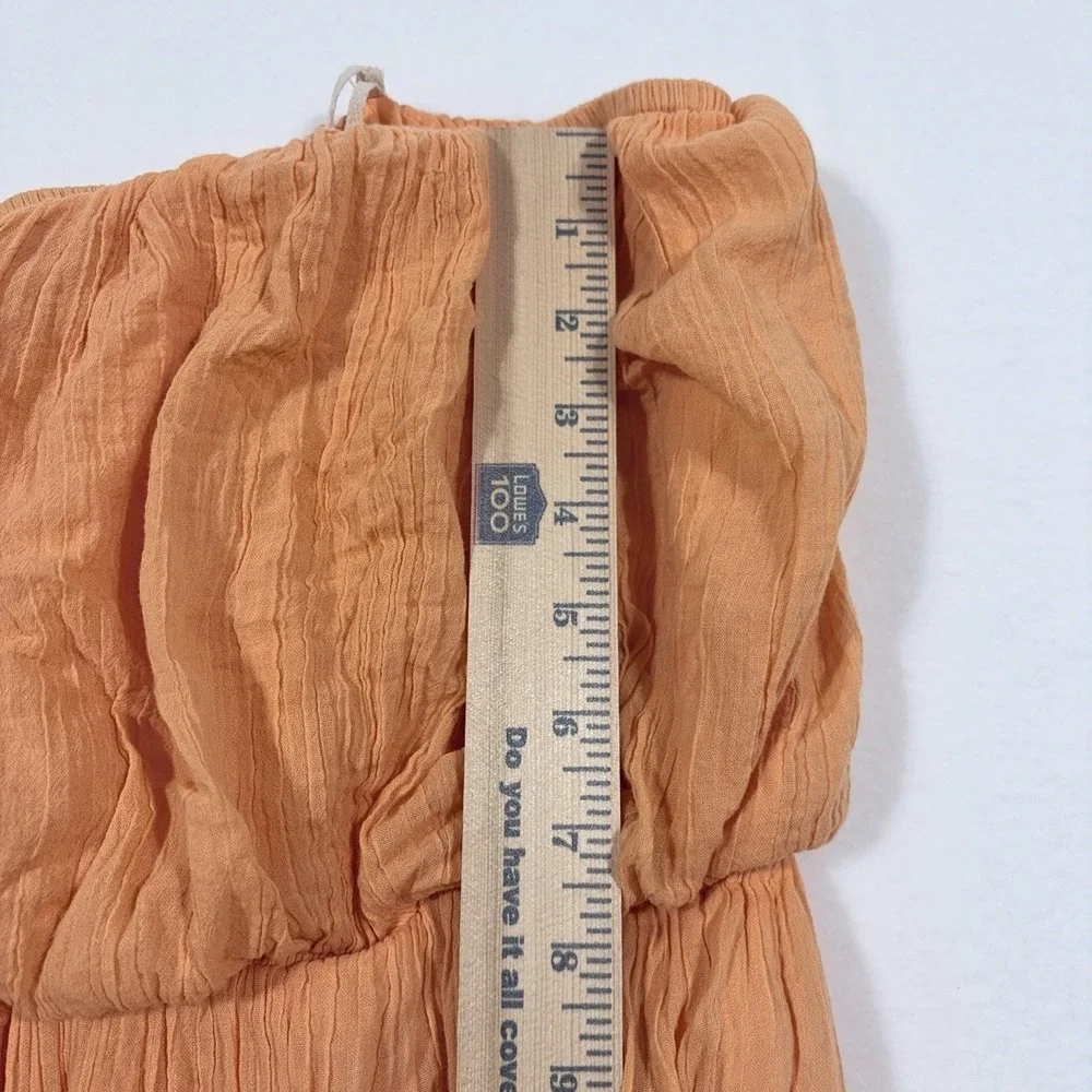 Free People Cut Out For It Jumpsuit‎ Sz S Sherbert Orange Summer Resort Beach